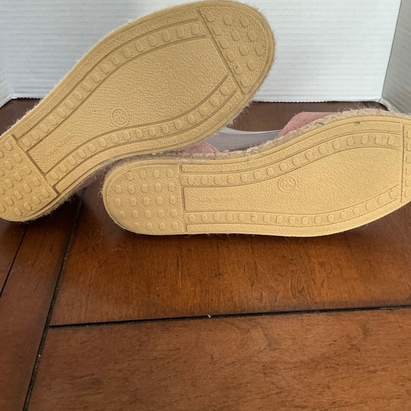 Verbenas Gaudi Pink Suede Peep Toe Espadrille Flats Made in Spain Womens  8.5 - Picture 6 of 8